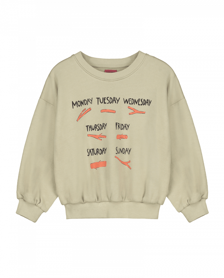 Threaded Pear Ella Striped Sleeve Loose Sweatshirt